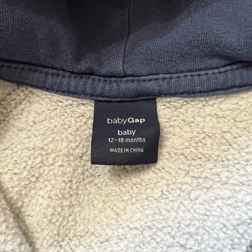 Baby GAP Hoodie 12-18 Months Full Zipper Gray